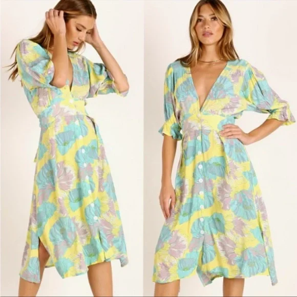 FAITHFULL Rafa Midi Dress Lera Floral
Print New Size 4 - Picture 2 of 8